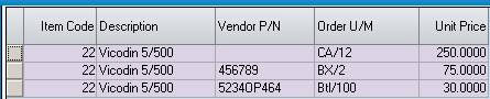 Enter Purchase Order Line Items